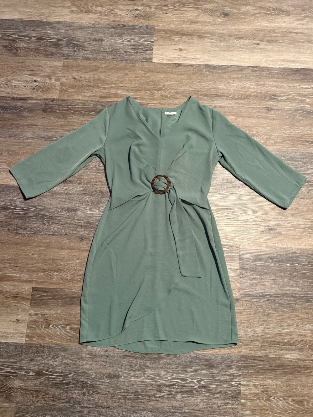 Sage Green Wrap Dress